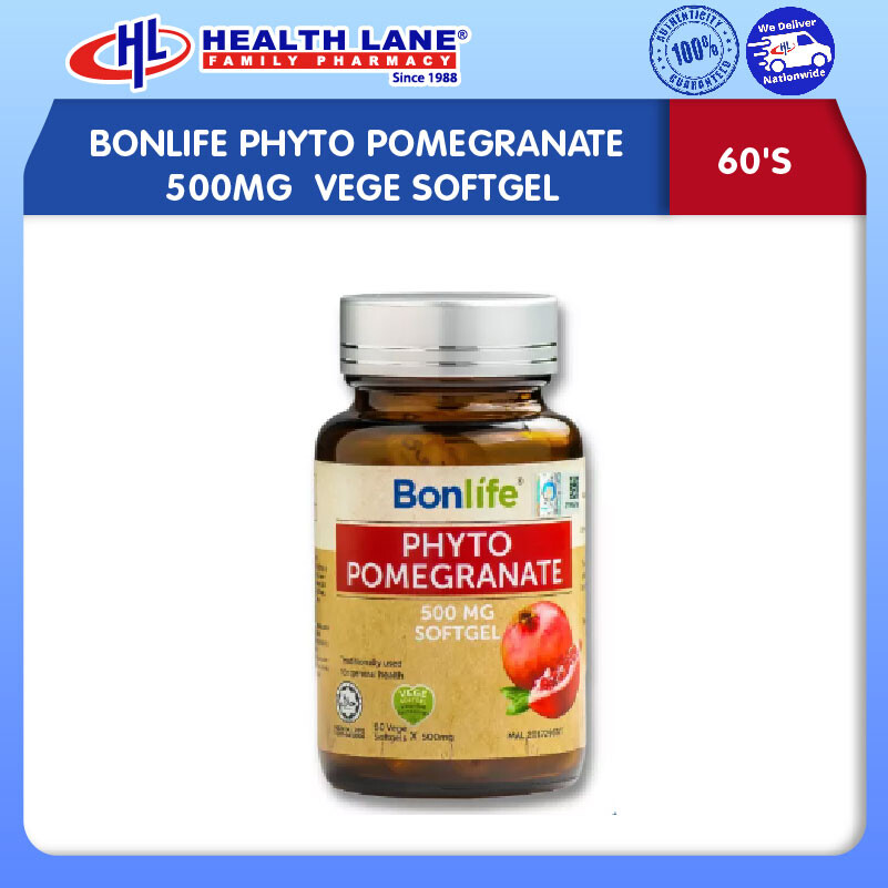 BONLIFE PHYTO POMEGRANATE 500MG 60'S VEGE SOFTGEL